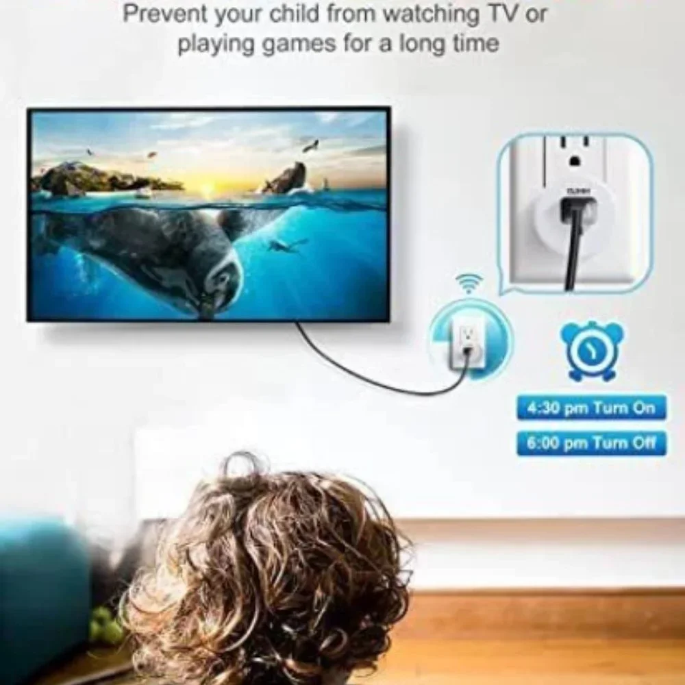 Smart Plug 4 Pack - 10A 1200W Mini WiFi Plug Smart Outlet, Smart Sockets